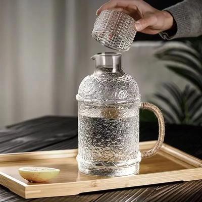 Japanischer Stil Verdicktes Glas Kaltwasserkessel Set Haushalt Kaltes Gekochtes Wasserkessel Hitzebeständige Teekanne