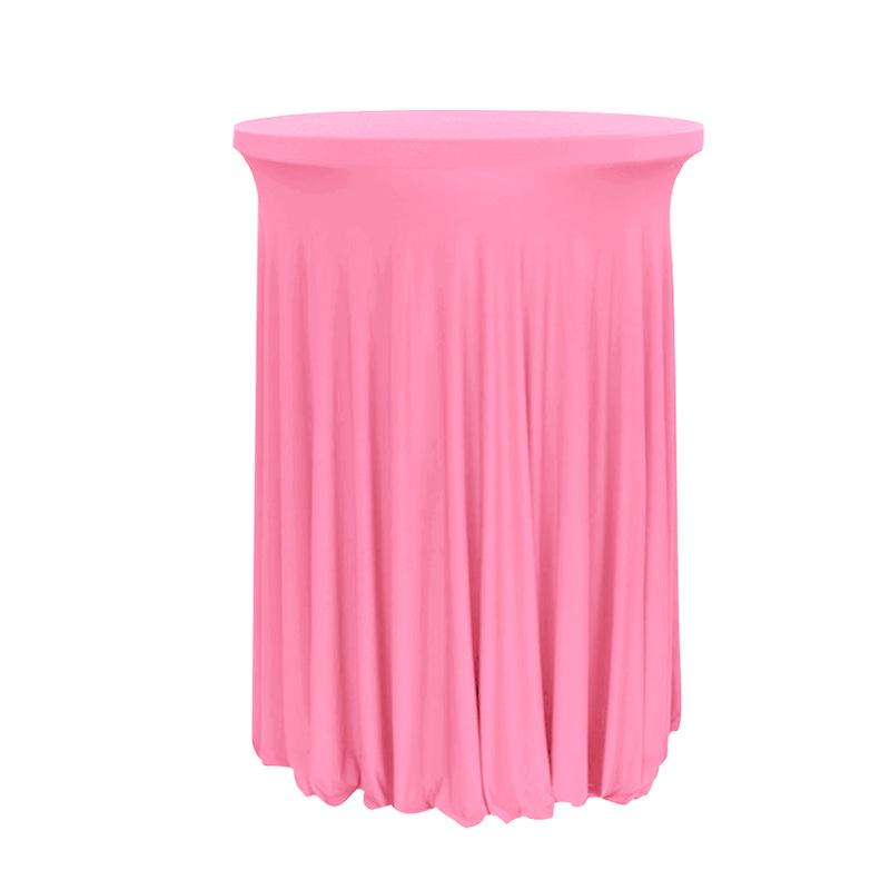 

Elastic Round Tablecloth for Cocktail or Banquet High Stools 60cm Diameter x 110cm Height темно-розовый