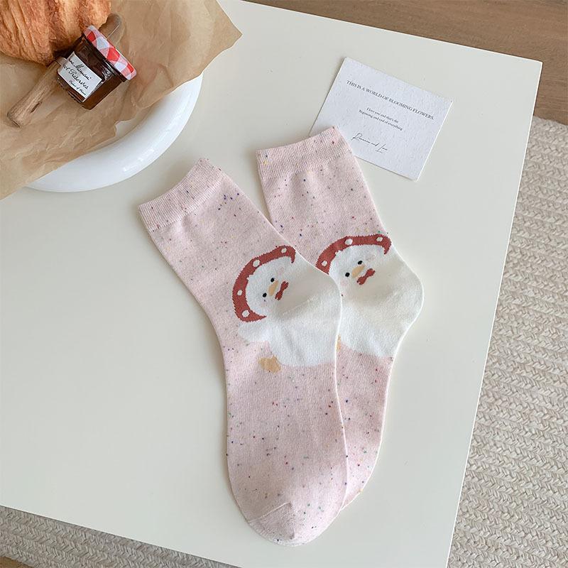 Women Socks Animal Cartoon Dog Lolita Kawaii Cute Socks College Style School Students Breathable Cotton Middle Tube Socks Gifts