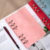Practical 6 Ring Binder Planner Notebook A5 Refillable Loose Leaf Round Ring Journal Notepad with 100 Sheets Lined Paper