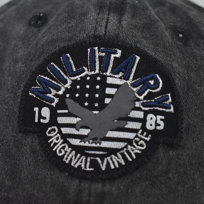 Washed cotton new eagle embroidered baseball cap washed old cap outdoor sun hat
