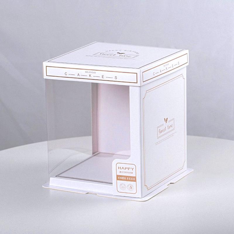 Deou Xingguang Translucent Birthday Cake Boxes (5-Pack) 6 inch single-layer