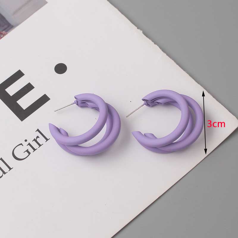 Purple Color Women Dangle Earrings Small Round Unusual Earrings Fashion Flower Butterfly Hanging Earrings Pendientes Mujer