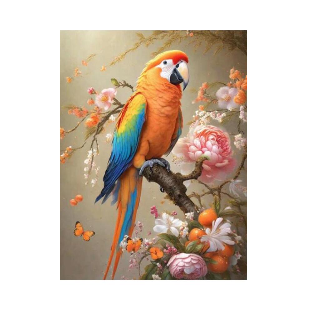 Papageien und Blumen Bild Vollbohrer 5D Diamant Malerei Mosaik Stickerei DIY Kreuzstich für Home Dekorationen J3617