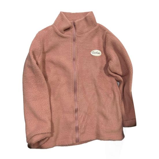 Cappotto invernale in sherpa da donna Fuzzy caldo colletto alla coreana in tinta unita Vestibilità ampia Chiusura con cerniera Doppia tasca con spalle scoperte Cappotto femminile da donna a maniche lunghe