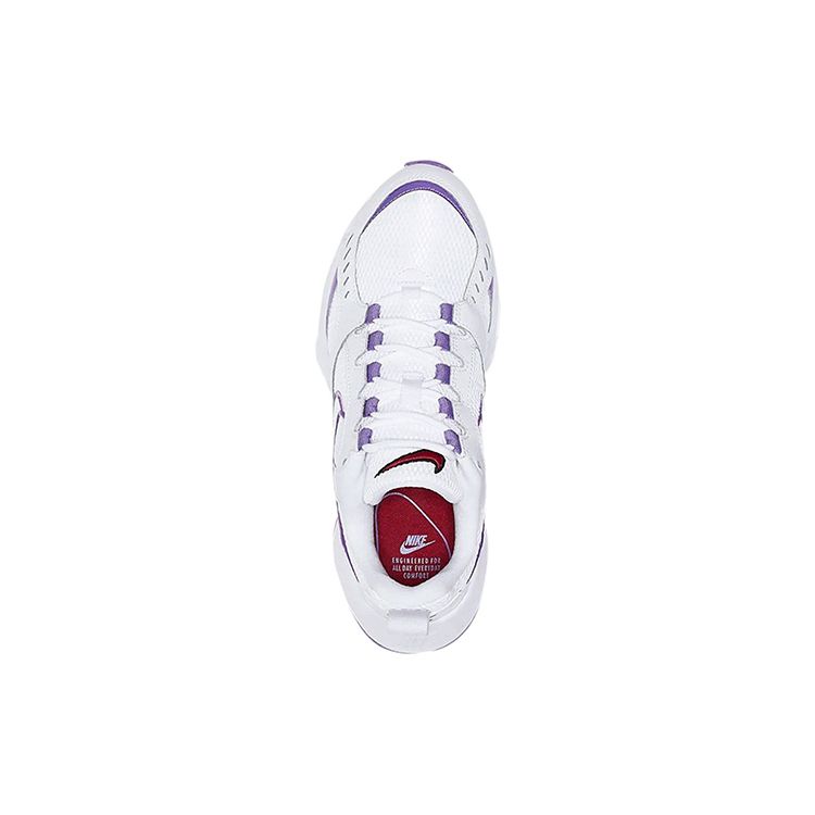 Nike Air Heights Comfortable Shock Absorption Slip Resistant Lightweight Low Top Casual Shoes Women Casual Shoes White Purple CI0603-100
