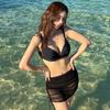 Korean 1011ins Wind Solid Color Split Bikini Women with Small Breasts Gather Babes Beach Vacation Hot Spring Swimsuit