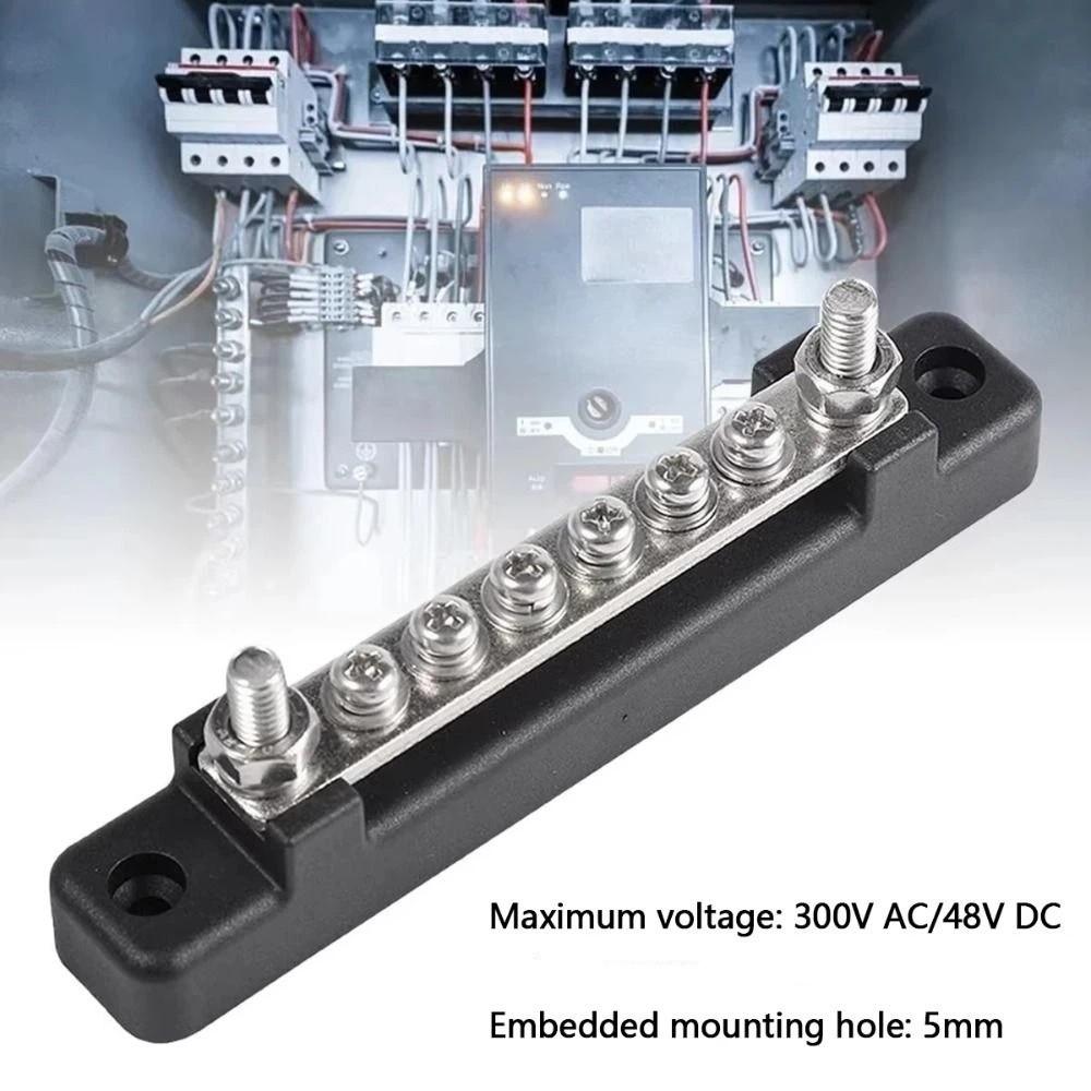 12V Electrical Terminal Block M6 Stud Bus Bar Electric Power Distribution Block  Marine