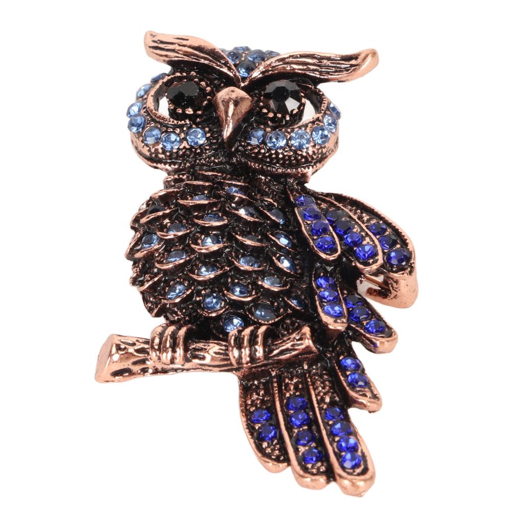 Owl Brooch Pin Sparkling Fashionable Unisex Rhinestone Vintage Owl Brooch for Party Travel ZT1124 55