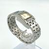 Used 984 New Battery BALENCIAGA Balenciaga Watch Square Quartz Ivory Stainless Steel Silver Ladies
