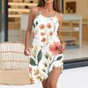 Vestido Casual Feminino de Verão Sem Mangas Moda Vestido de Alça