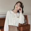 Spring and Autumn New Embroidery Long Sleeve Shirt Women Casual White Inner Blouse Tops