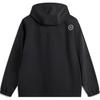 Li Ning Wow Wade Series Water-Resistant Comfortable Casual Hooded Zipper Letter Print Fleece Windbreaker Men Outerwear Black AFDU225-1