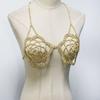 Sexy Rhinestone Breast Chain, Big Flower Rhinestone Breast Chain, Sexy Nightclub Party European And American Accessories