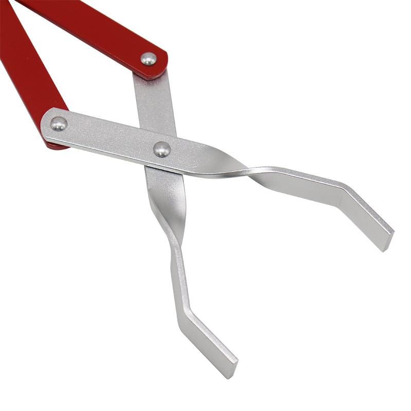BBQ Charcoal Tongs Long Handle Aluminum Coal Clip Kitchen Grill Tongs Heat Resistant Barbecue Tool