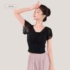 OEING Women's Short Sleeve Mesh Modern Dance Top