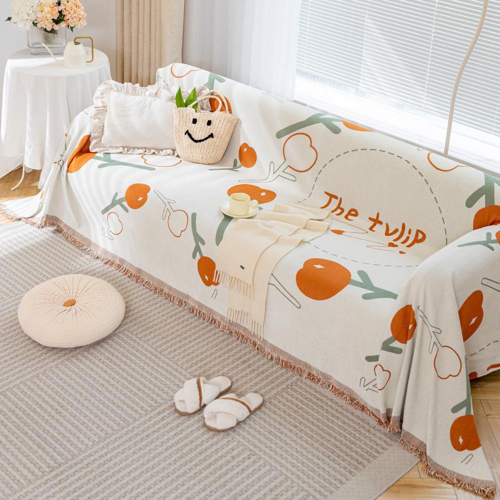 Fresh Ins Style Sofa Cover Towel Four Seasons Universal Sofa Cover Full Covered Cushion Anti-Scratching