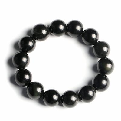 Natural Obsidian Stone Bracelet for Good Protection from and with Purifying Gravel and Power Stone [OSHARE JP] High-Quality Luck, Evil, Misfortune,