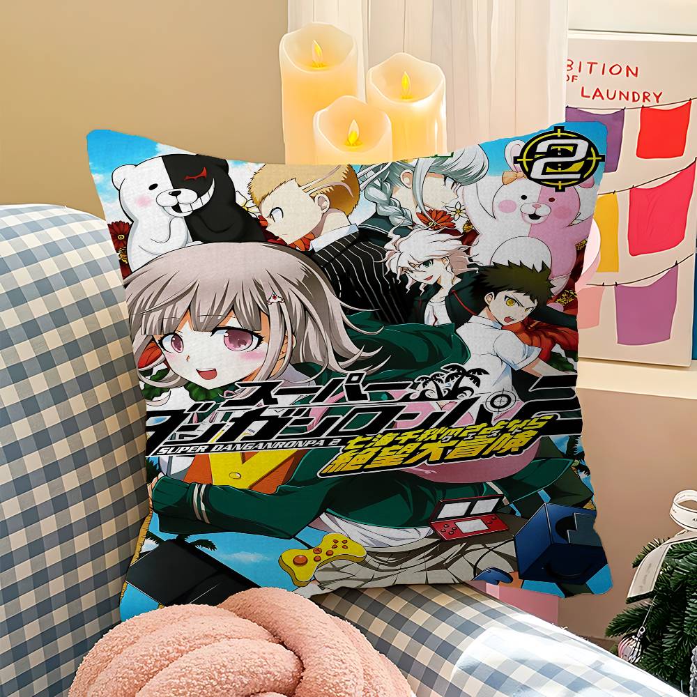 Classic Anime Danganronpa Classic Movie Pillow Gift Home Office Decoration Pillow Bedroom Sofa Car Cushion CoverPillow Case