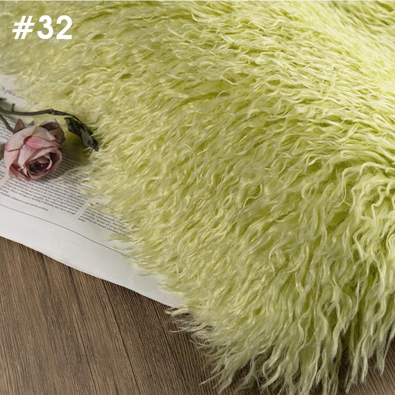 50*170cm High-grade 6cm Long Hair Cashmere Fabric Lamb Curly Imitation Tan Sheep Wool Plush Fabric DIY Clothing Dolls Cosplay