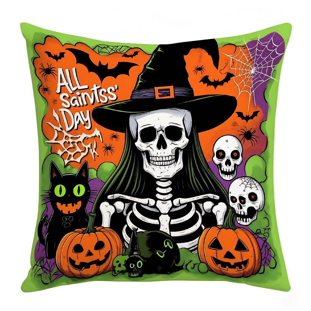 

Новый европейский и американский стиль Чехол для подушки для вечеринки на Хэллоуин Фестиваль призраков Тыквенная атмосфера Декоративный атмосферный чехол для подушки 45 * 45 (excluding core)