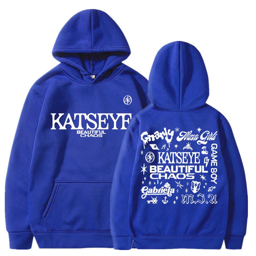 

Katseye Beautiful Chaos Худі з турового альбому Модні Ретро Харадзюку Чоловічі Жіночі Спортивний одяг Фліс Оверсайз Спортивний костюм Вуличний стиль L