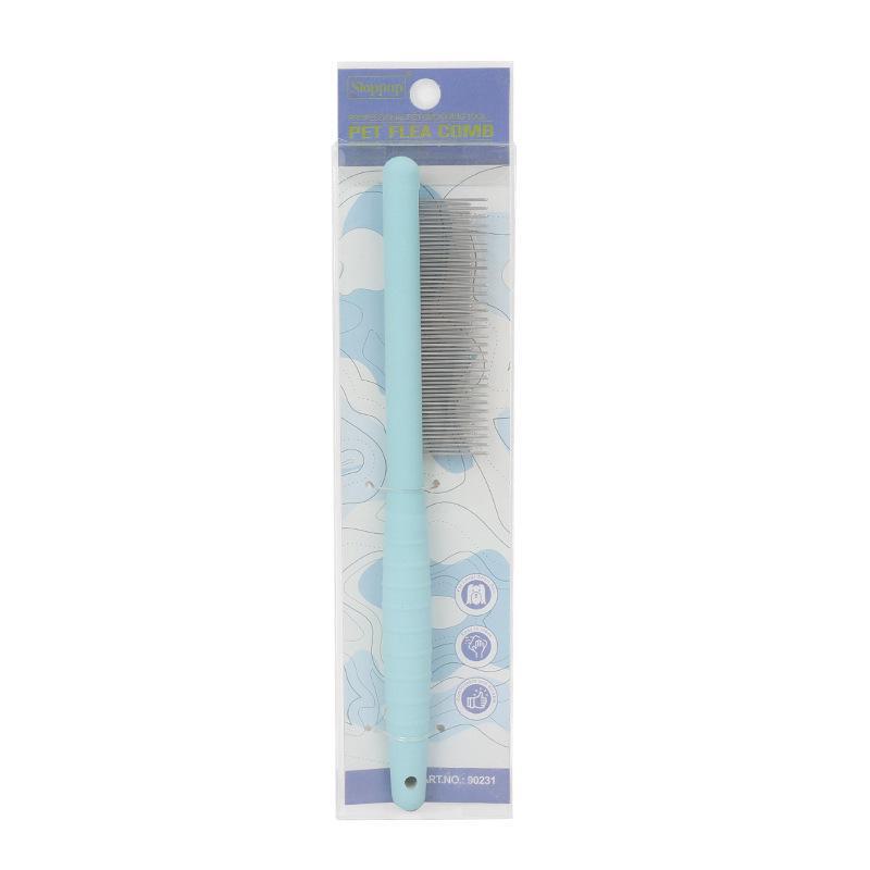 Solid Wood Pet Comb with Fluffy Needles and Detangle Knife