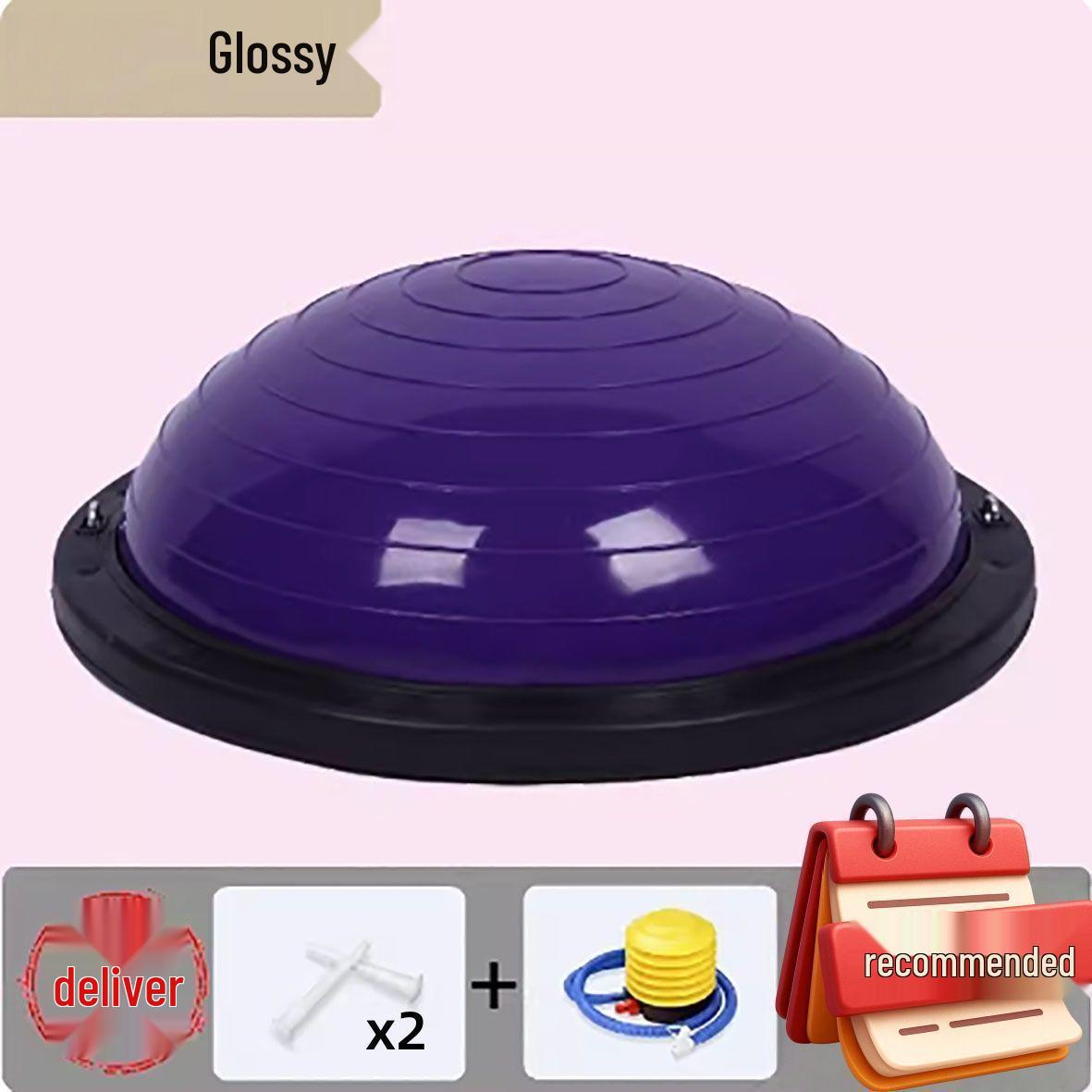 

Wave Speed Balance Ball: Half-Circle Yoga Fitness, Foot-Pedaled, Fat Burning, Home Pilates, Running, Thickened Standard - 43cm Diameter for Kids