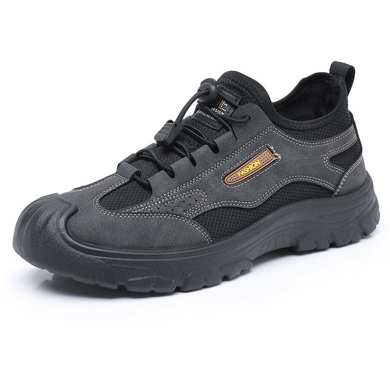 Spring New Hiking Shoes Men's Outdoor Breathable Comfortable Walking Shoes Versatile Casual Shoes One Pedal Soft-soled Dad Shoes
