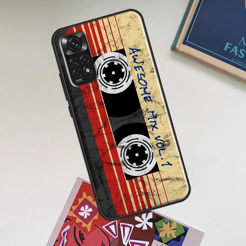 

Vintage Cassette tape retro style Case For Xiaomi Redmi Note 14 13 12 11 9 10 15 Pro Plus Redmi 15 15C 14C 13C 12C 10C Cover Redmi Note 11 Pro