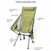 Přenosná skládací židle Moon Chair Outdoor Camping Hliníková slitina Rybářská židle Plážová taška na piknikový pohár Ultralehká skládací cestovní židle
