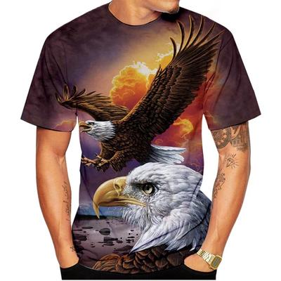 Camiseta de verão mais vendida, da moda, estilo americano, águia careca, legal, casual, personalizada, estilo de rua