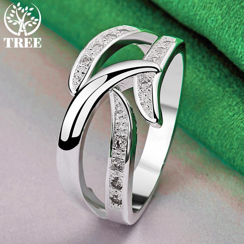 New 925 Sterling Silver Noble Shiny Elegant AAA Zircon Ring For Women Rings Fashion Party Birthday Banquet Wedding Charm Jewelry