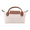 Longchamp Le Pliage 17 Drukknoop Ritssluiting Korte Handgreep Tas Met Leerafwerking Dames handtassen Beige 34175089p71