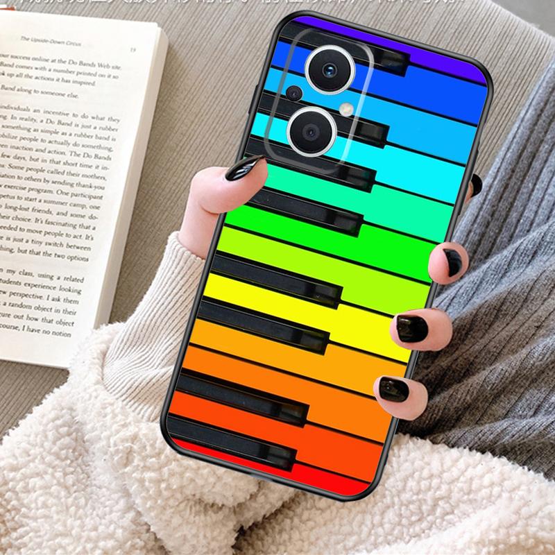 Piano Keys Musical Case For OPPO Reno 12F 12 13 11 F 8T 7 8 10 Pro OPPO Find X8 X6 Pro X3 X5 Lite Cover Fundas