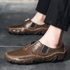 39-46 Mode Herr Casual Läderskor Loafers Moccasins Platt Körskor