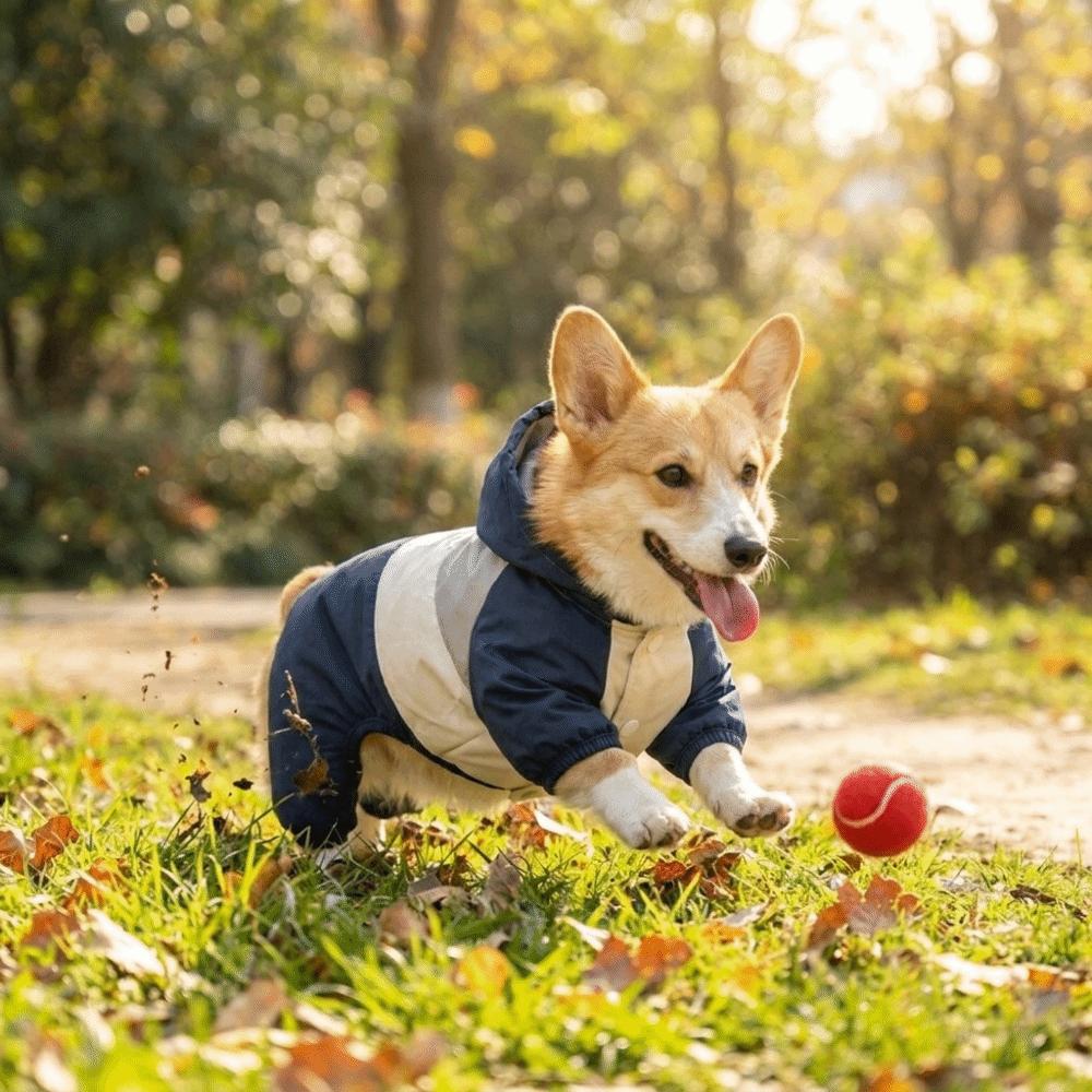Waterproof Padded Dog Jacket Color-Block Dog Four Legged Clothes Winter Dog Clothes Small Dogs