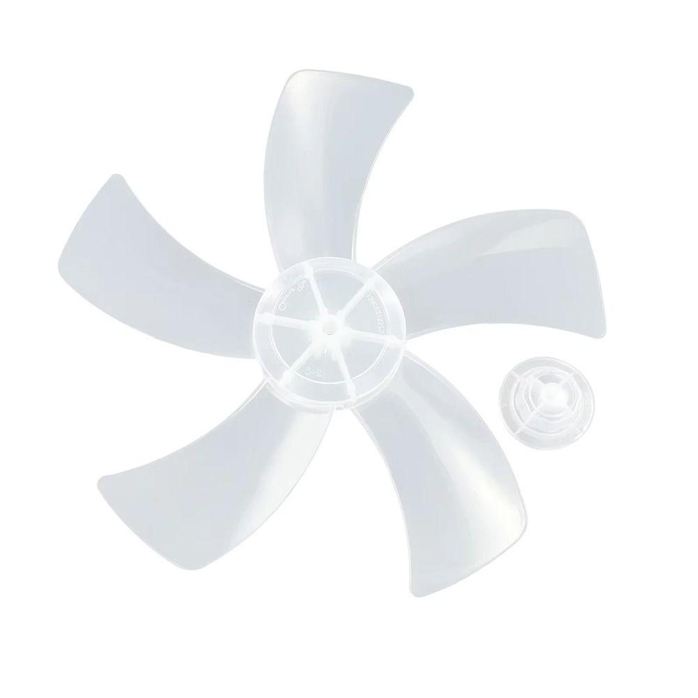 1Pcs 5 Blades Plastic Fan Blade With Nut Cover Table Fanner Accessories  For Standing Pedestal