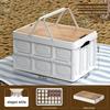 Outdoor Folding Storage Box with Wooden Lid