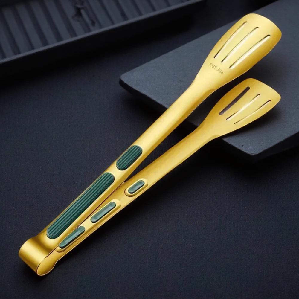 Stainless Steel Non-Slip Food Tongs Meat Salad Serving BBQ Grill Kitchen Cooking Tools Accessories
