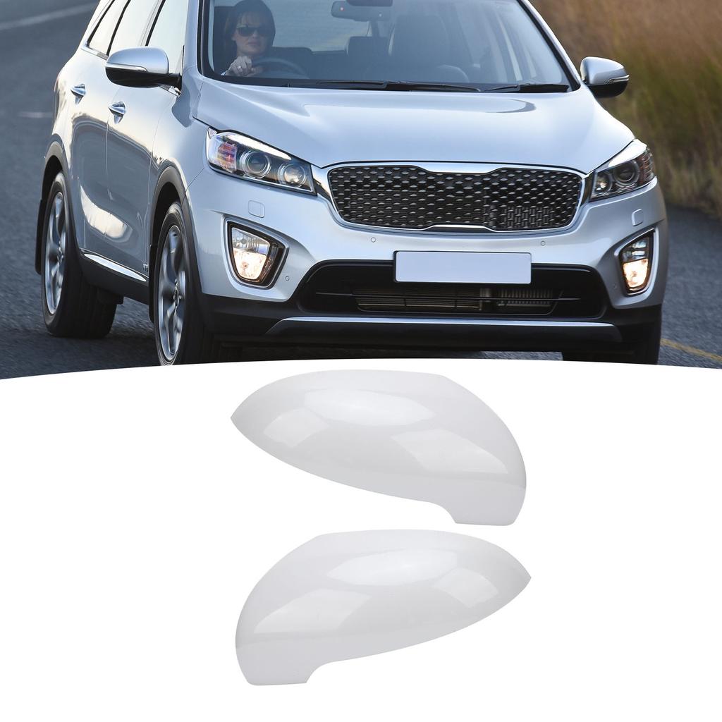Rear View Mirror Cap Cover White Impact Resistant Scratch Proof Exterior Side Door Mirror Cap for So