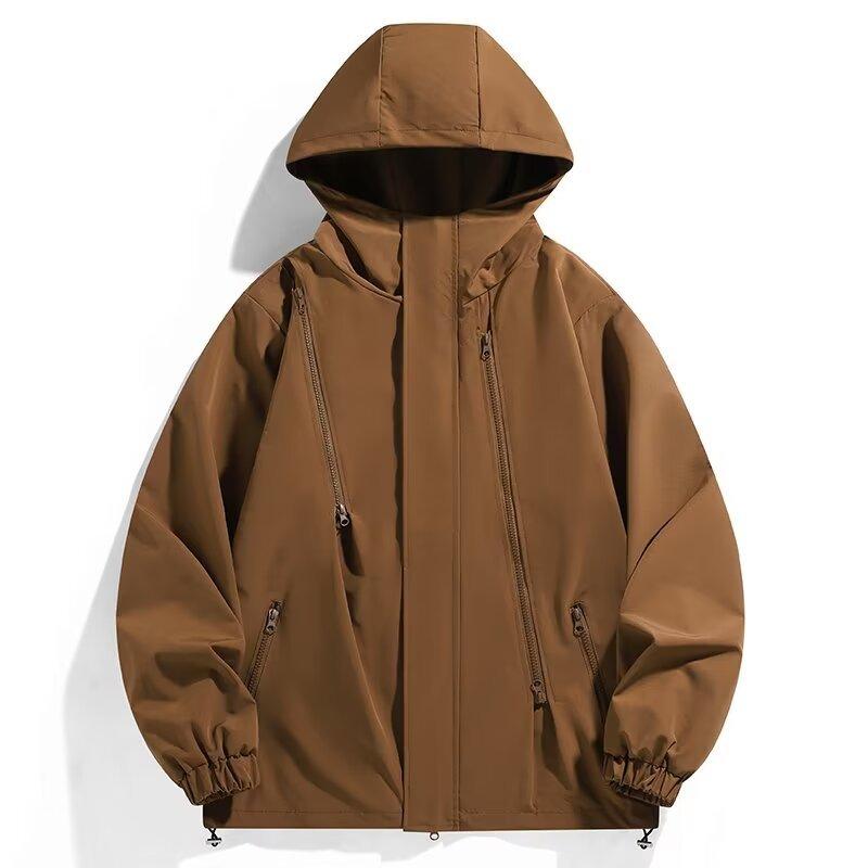 Giacca da Pugno Outdoor Primavera e Autunno Uomo e Donna Antivento Tinta Unita Abbigliamento da Alpinismo Giacca da Viaggio Cappotto
