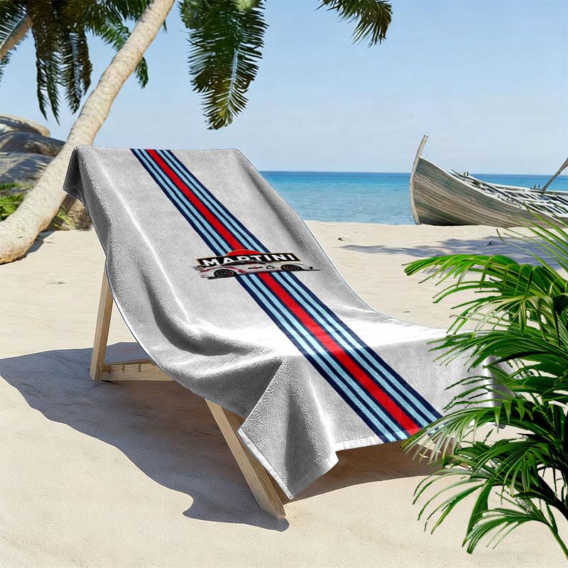 Asciugamano da Spiaggia Stampa Martini Racing, Asciugamano Grande Morbido ad Asciugatura Rapida per Spiaggia Campeggio Nuoto