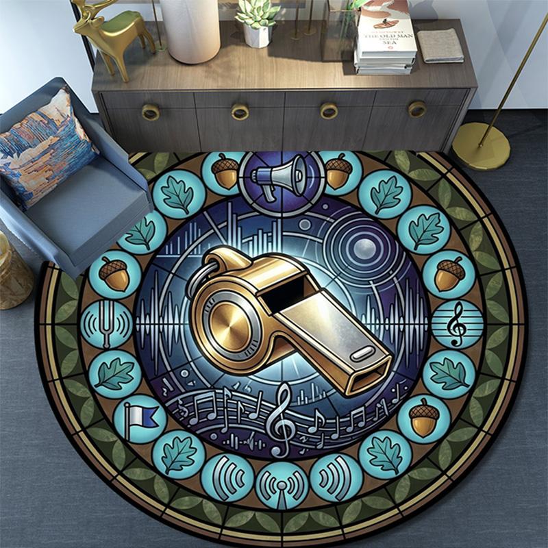 Musicians Legacy Round Area Rug Under Office Chairs Bedroom Living Room Home Decor