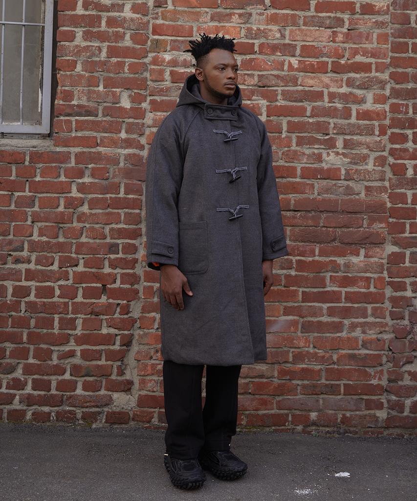 Zblack Oversized Duffle Coat Charcoal