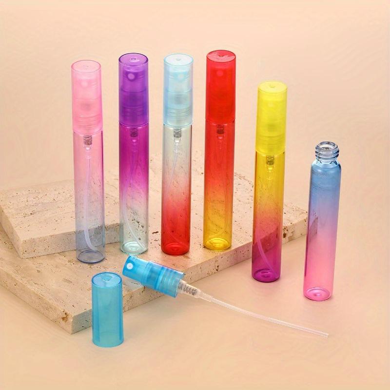 6pcs Accessories 8ML High-end Gradient Color Glass Perfume Bottle Fashionable Mini Spray Bottle Cologne Perfume Sub-bottle Portable