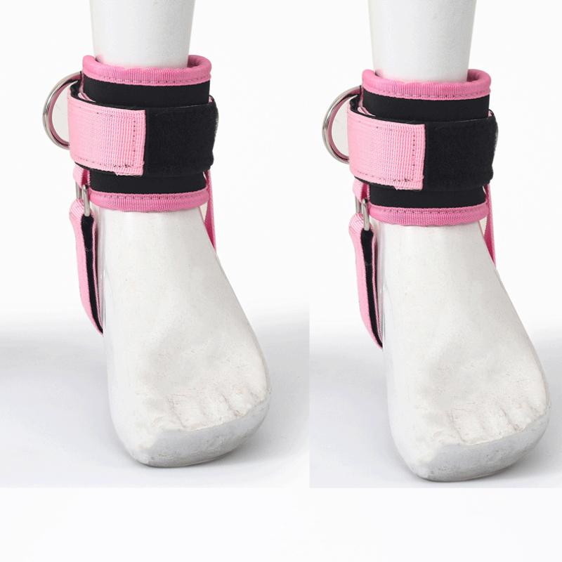 Cinghie alla Caviglia con Anello a D Doppio Polsini alla Caviglia per Allenamenti in Palestra Glutei Gambe Allenamento della Forza Supporto Tutore Sicurezza Sportiva Abductori