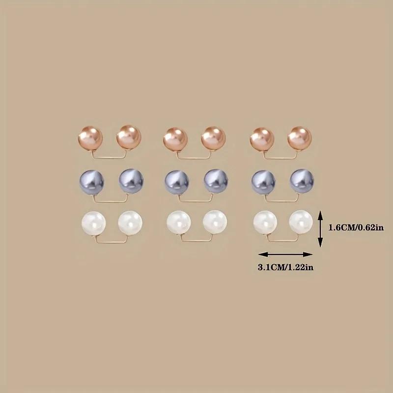 9 pz 3 Colori Anti-Mostra Mollette per Vestiti Bottoni in Vita Spille Decorative Versatili per Camicie Vestiti Camicette Plastica, Spille per Vestiti