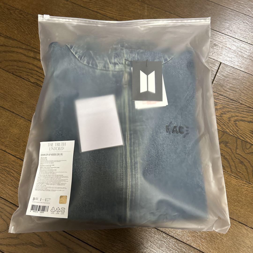 

BTS JIMIN Exhibition The Truth Untold DENIM ZIP-UP HOODIE M Size With Photo Card