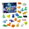 Stress Relief Toys for Teens 3D Printed Dinosaur Advent Calendar, 24-Day Mini Articulated Figure Set, Holiday Calendar Kids Christmas Countdown